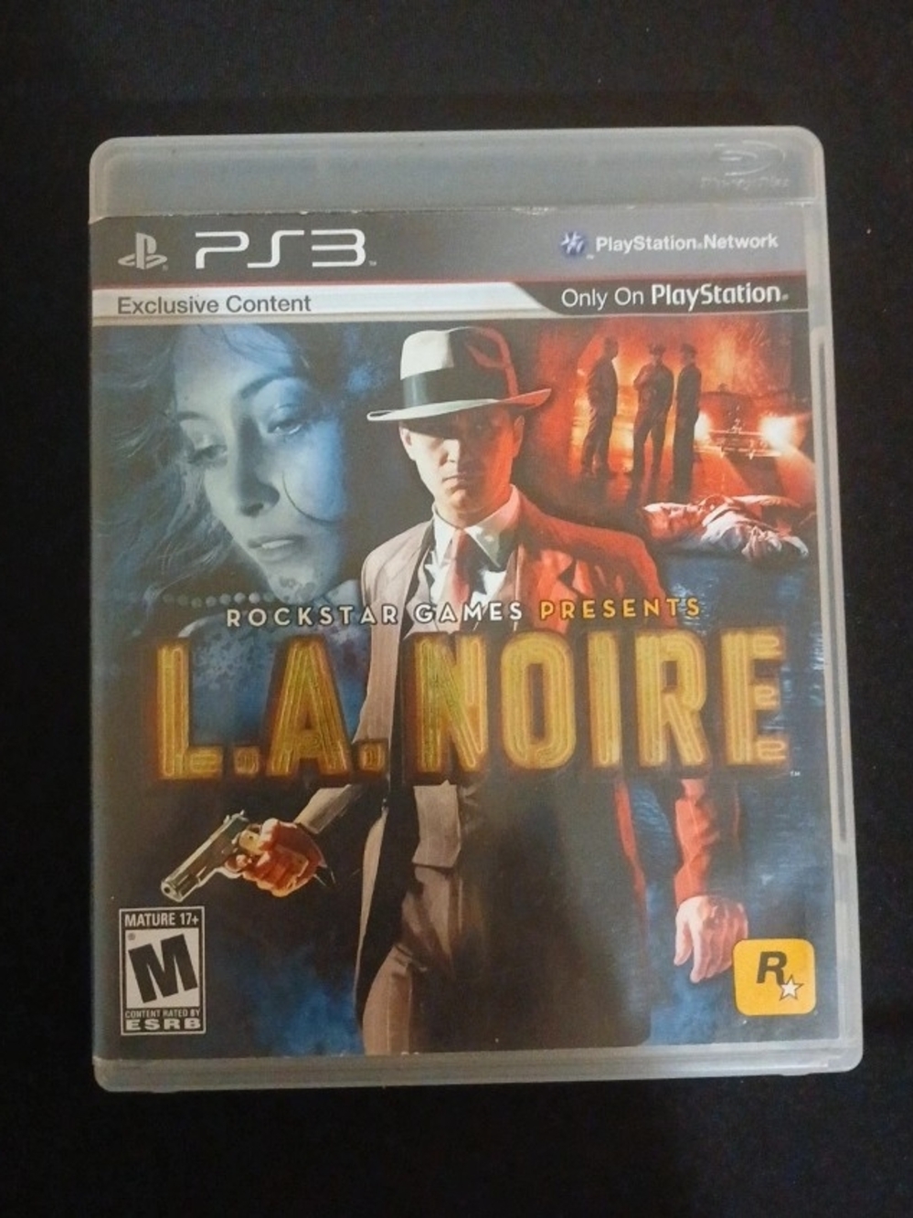 L.A. Noire PS3 Video Game by Rockstar Games - Black & Gold Cover